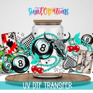 Western Cowgirl UV DTF Tumbler Wrap | Lucky Girl Design | DTF275