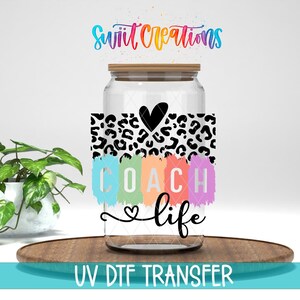 カラフルなヒョウ柄のコーチライフUVデカール | UV1454