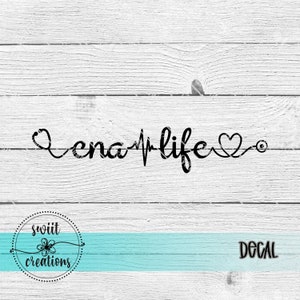 CNA Life Vinyl Decal, Sticker Bumper Sticker, Car Sticker, Nurselife, #Nurselife, Bumper Sticker, Car Decal