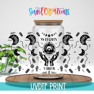 Witchy Vibes Moon Phase UV DTF Wrap Decal | DTF022