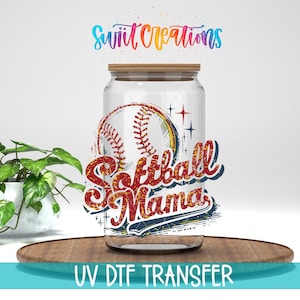 Softball Mama Retro UV DTF Cup Aufkleber | UV1989