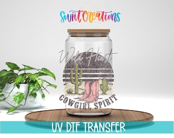 素朴なウエスタン ワイルドハート カントリー カウガールスピリット UV DTF ラップ | UV1521