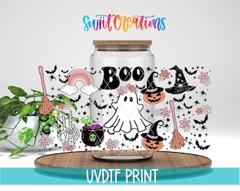 Boo Ghost Pumpkin Witchy UV DTF Wrap Decal | DTF148