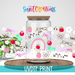 Mathe-Zeit-Lehrer UV DTF Cup Wrap Transfer | DTF325