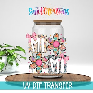 Calcomanía de transferencia UV para vaso Mimi Floral Patchwork Daisy / UV2025