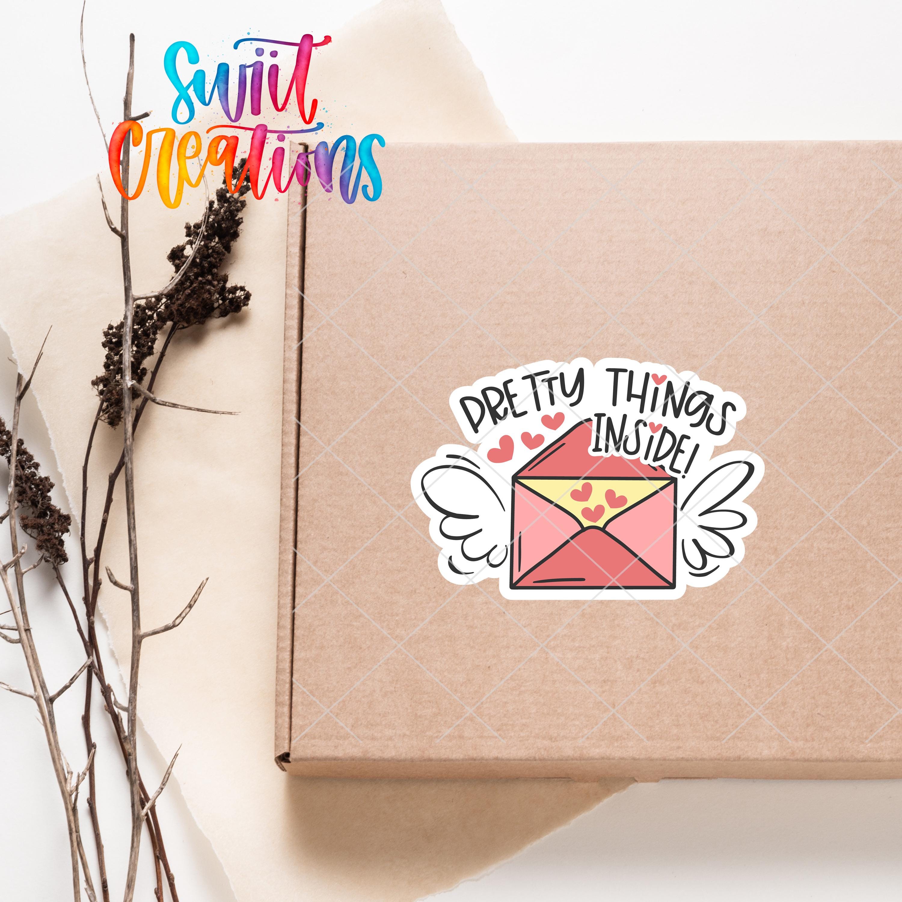 Pretty Things Inside Sticker | Happy Mail Packaging Sticker | Small ...