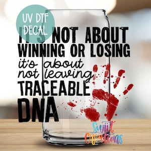 True Crime Junkie UV DTF Wrap for 16oz Libbey Glass Cup | True Crime Tumbler Wrap | Mug Transfer | Libby Wrap | Crime Lover Gift | UV510