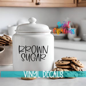 Benutzerdefinierte Pantry-Vinyl-Aufkleber | Personalisiertes Etikett für die Küche Einmachglas Sticker | Home Vorratsdosen Label PL23
