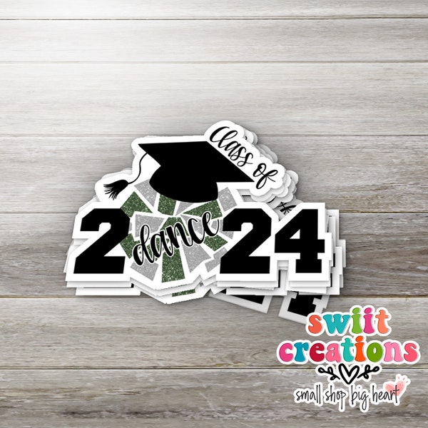 Senior 2024 Dance Waterproof Vinyl Sticker with Laminate, Dance Senior Sticker, Laptop Sticker, Dance Sticker, Senior Sticker (S770)