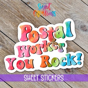 Postier que vous basculez Sticker | Étiquette d'appréciation du facteur | Merci autocollant enveloppe | Feuille d'autocollants en vinyle pour emballage | SB40