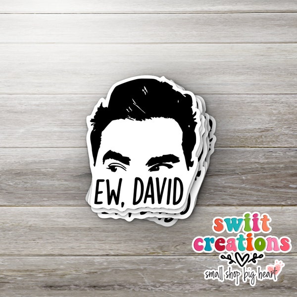 Ew David Sticker, Fun Sticker, Vinyl Sticker, Waterproof Sticker, Laptop Sticker, David Sticker - Car Decal - Funny Sticker