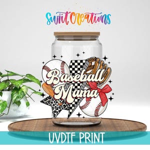 Baseball Mama Sports UV DTF Cup Decal | UV1992
