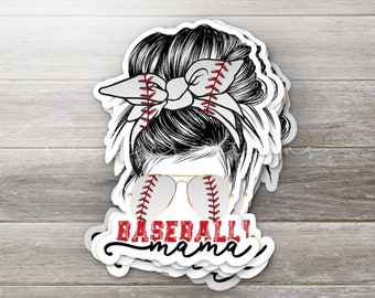 Sticker baseball maman, Sticker baseball maman, Sticker baseball maman fière, Sticker baseball, vinyle imperméable, Sticker sport maman (SS829)