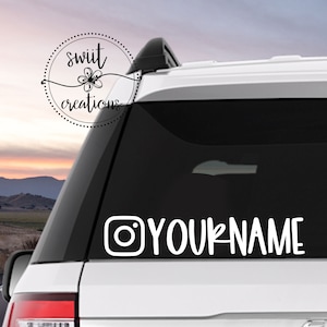 Custom Instagram Name Decal, Vinyl Decal, Personalized Decal, Personalized Instagram Decal, Personalized IG, Custom IG Decal