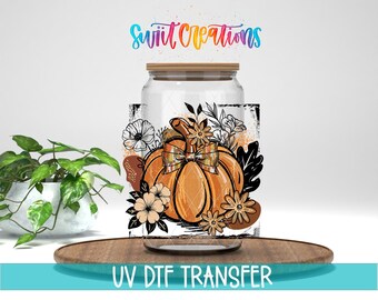 Autumn Fall Retro Boho Pumpkin UV DTF Decal | UV1613