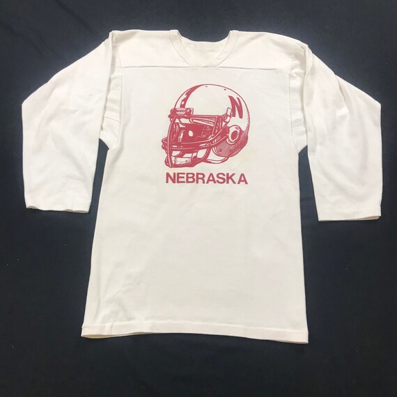 Vintage 80s, Nebraska Football, football helmet, j