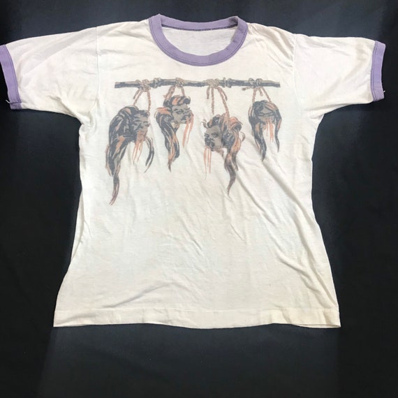 Vintage 70s, 80s, Shrunken Head tee shirt, 70s rin