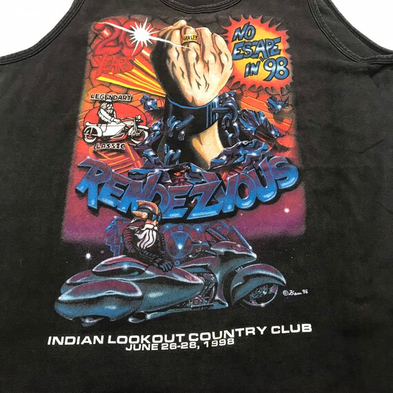 Vintage 90s, motorcycle rally tee shirt, tank top,