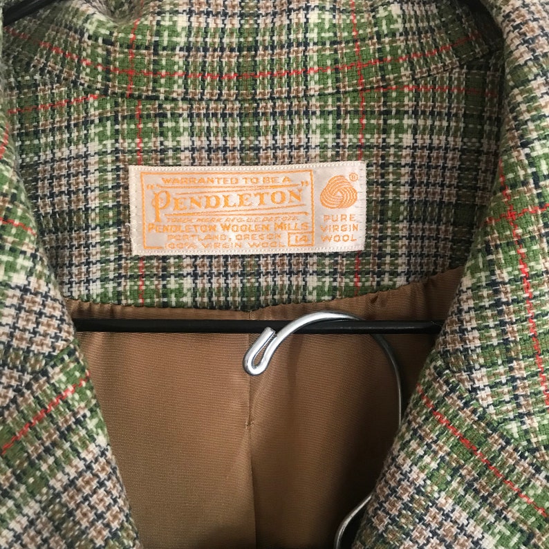 70/'s womans Pendleton Blazer and skirt matching suite Vintage 60/'s