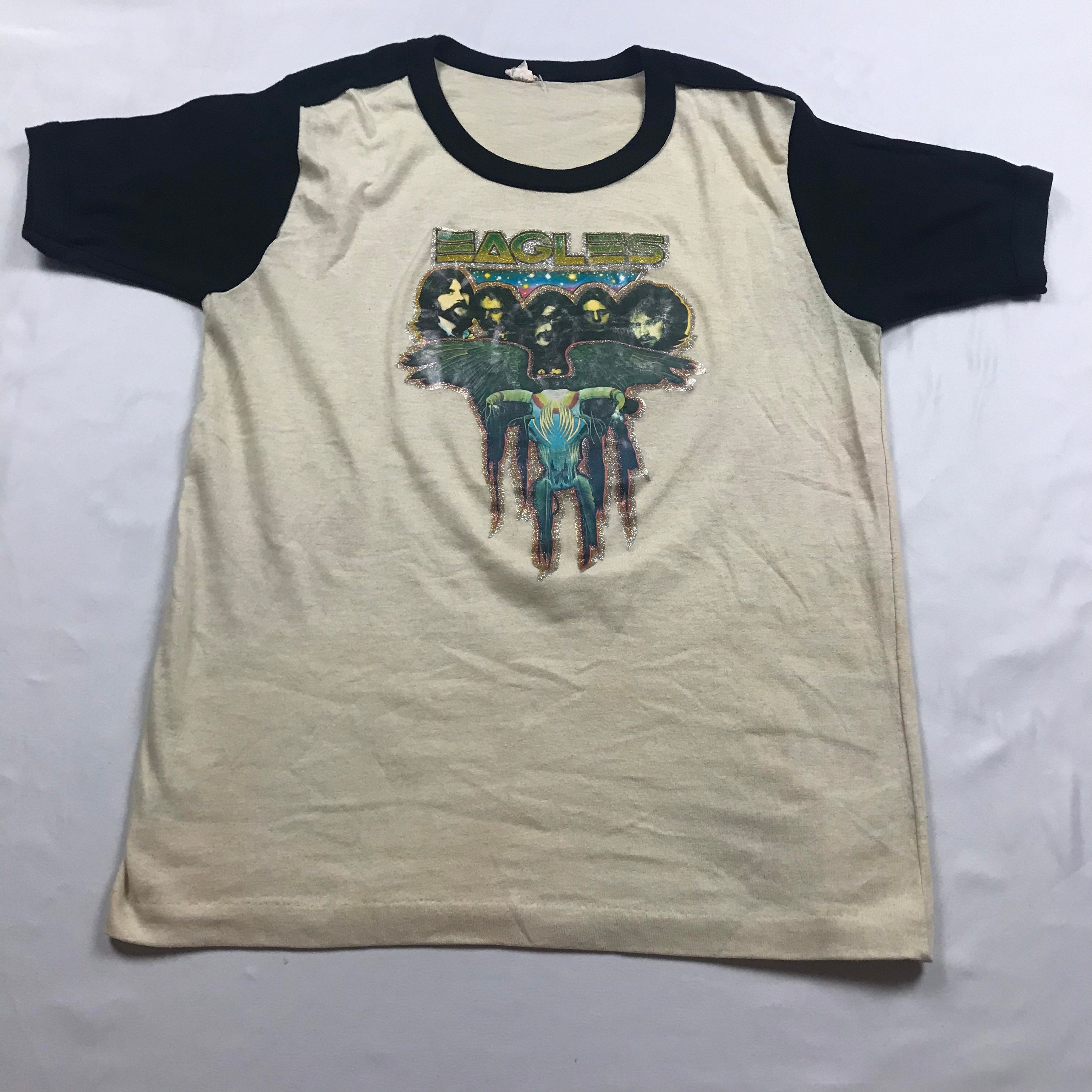 Vintage 70s iron-on eagles concert tee shirt size medium | Etsy