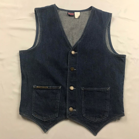 70s denim vest