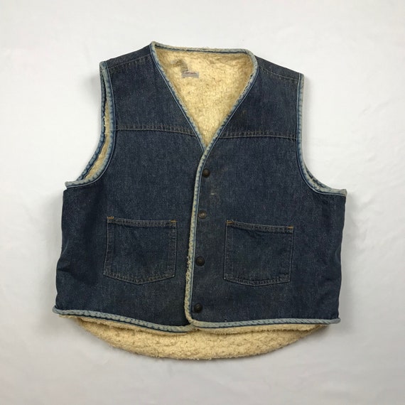 Vintage mens carhart sherpa vest, western vest, de