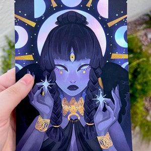 Diosa de la noche / Impresión de póster y postal