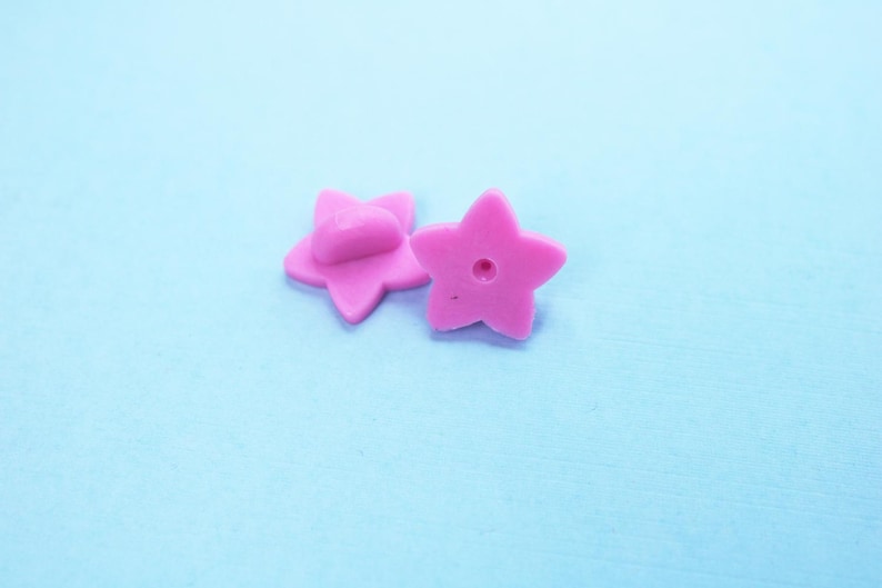 Pink Rubber Star Pin Backing - Etsy
