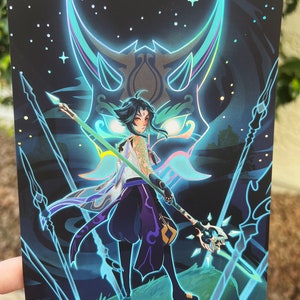 Xiao | Rainbow Foil Postcard Print