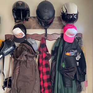 Amazing MOTORCYCLE Helmet Rack- Handmade- Helmet Storage- Motorcycle ...