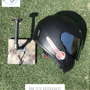 MOTORCYCLE helmet rack- wall decor- storage- coat and jacket rack - motorcycle gift - helmet holder - gear rack - customize- ski- cycling