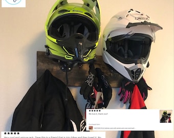 Gran portacascos de MOTOCICLETA con perchero para chaqueta y