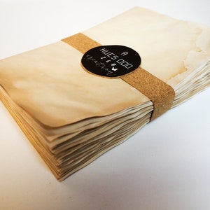 Papel manchado de chá | Papel manchado de chá de 80 e 120 g/m² | Papel com aparência antiga | Papel com toque falso antigo | Papel manchado de chá grosso | A4