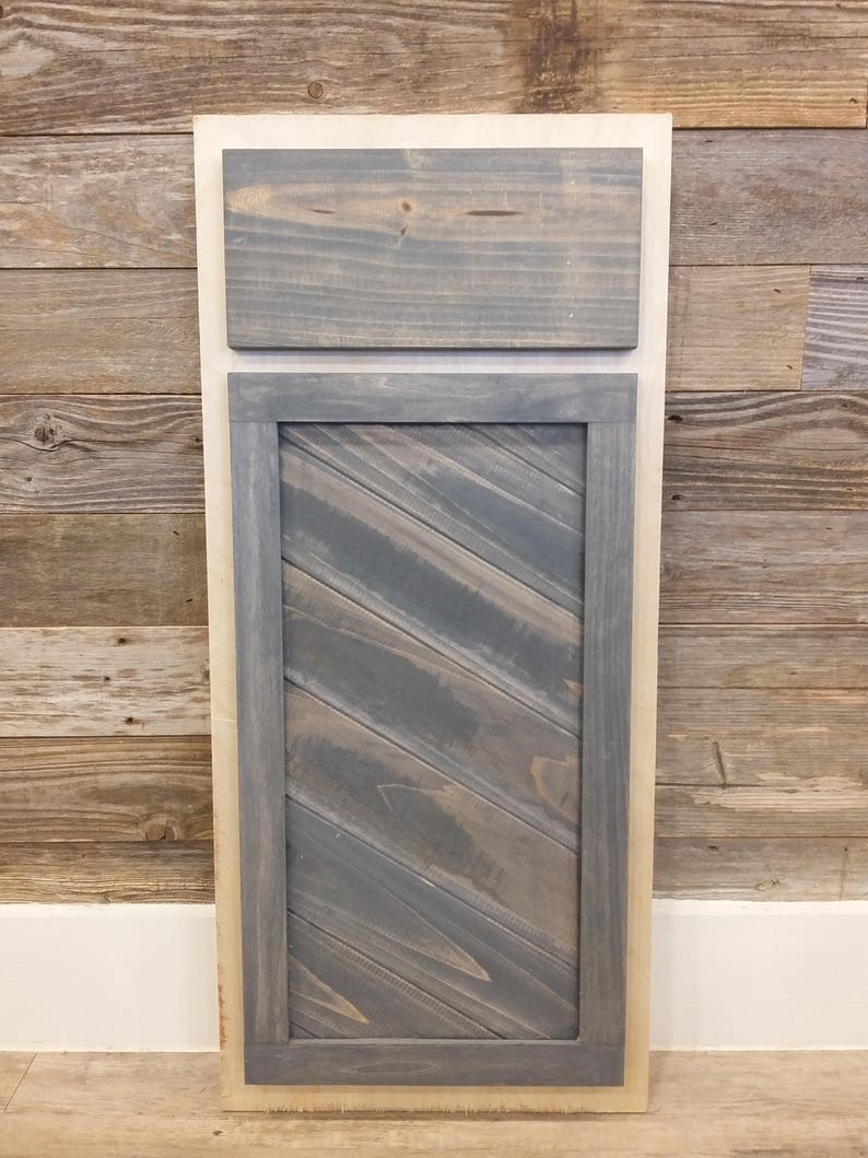 Custom Cabinets Half Herringbone Barn Door