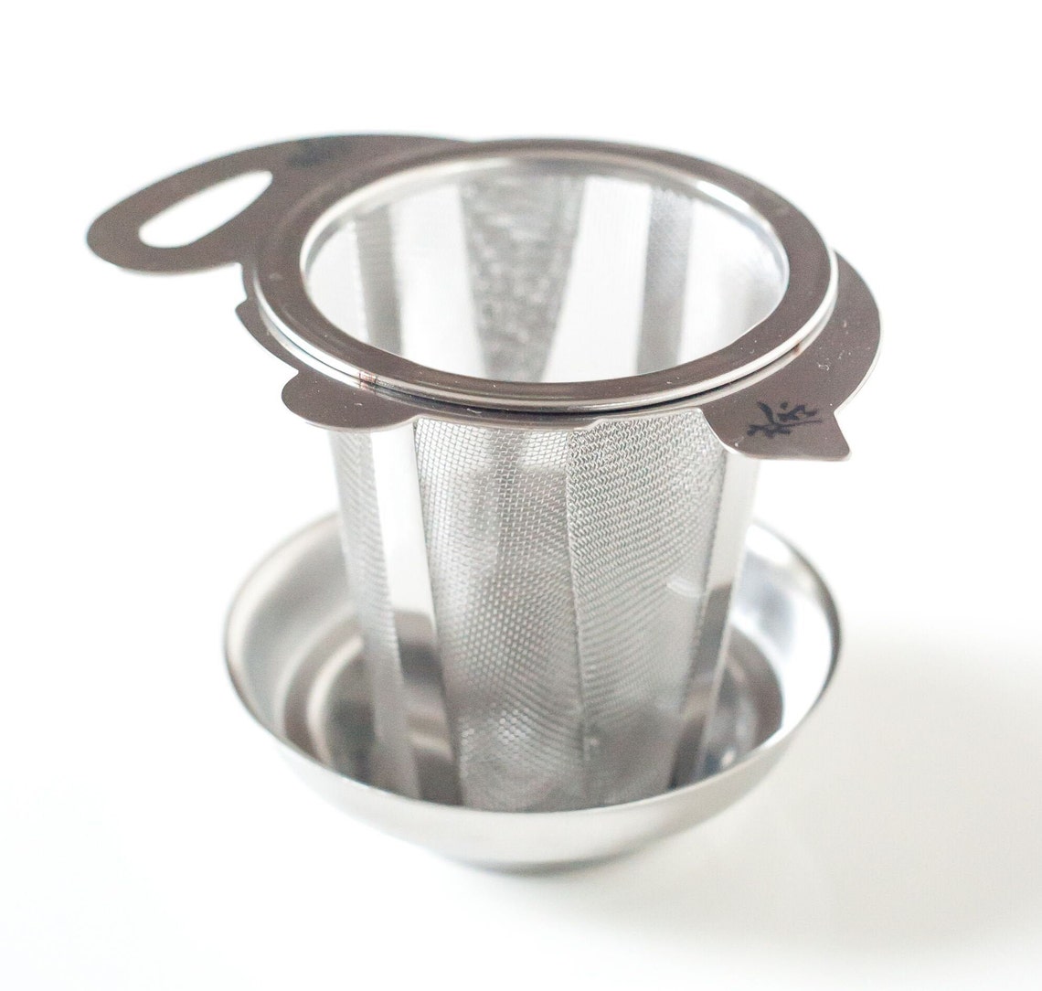 Durable Stainless Teapot Strainer With Rest Cup of Joy Tea Etsy