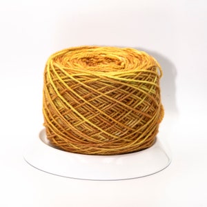 MERINO WOOL color Ocher - HANDDYED colorful soft yarn wool mops