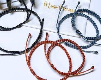Matching Macrame Bracelet Set | Mommy and Me, Adjustable Woven Bracelet