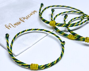Jamaican Color Rope Bracelet | Waterproof Wax String Braid