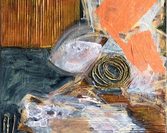 HER, ABSTRACT painting in mixed media, size 36INx24IN