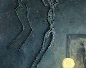 THE OBSERVER, Oil Painting on hardboard 18 inches x24 inches