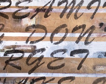 KEEP ON DREAMING, Quote on stretched canvas 24IN by 36IN