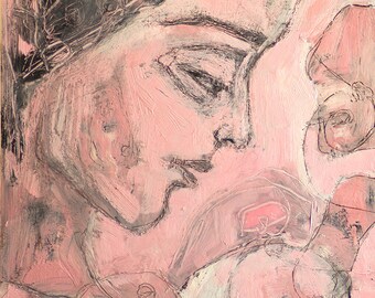 LOVE IN PINK, oil painting 24INx30IN