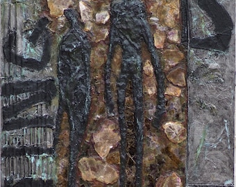 EVERYTHING IS NOTHING Abstract painting 53 inches x 17 inches