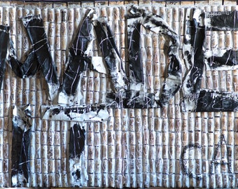 Made It, abstract cork art, heavy piece artist Angeliqua Aynetdinova