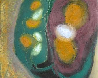 The Dialogue with nature by Angeliqua Aynetdinova work on paper