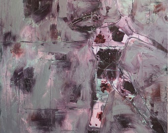 LAGO DE LOS CISNES LAVANDA, cuadro de 50 x 50 cm