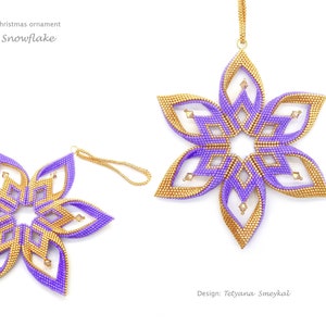 PDF instructions Christmas pendant snowflake