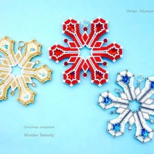 PDF instructions Christmas pendant Winter beauty