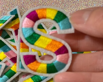 Rainbow Iron on Letters - Etsy
