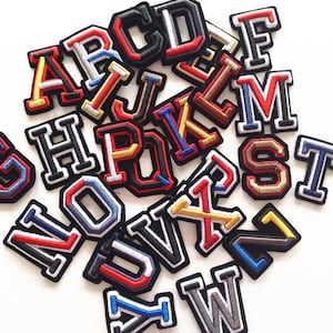 Parches de apliques de bordado de letras A a Z hechos a mano de 2"/parches de alfabeto/parches para coser o planchar